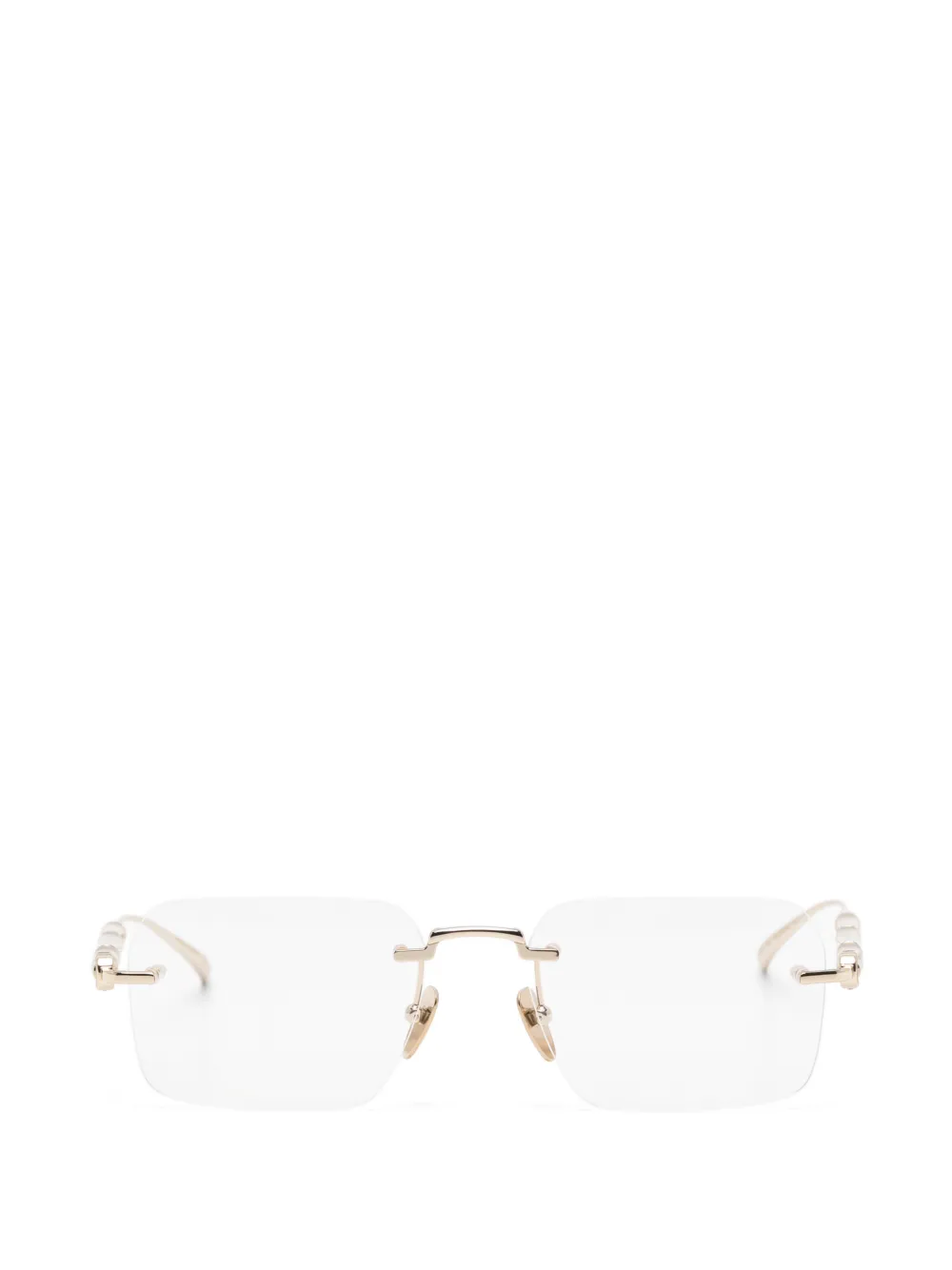 Gucci Eyewear Occhiali Bamboo con montatura a giorno - Oro