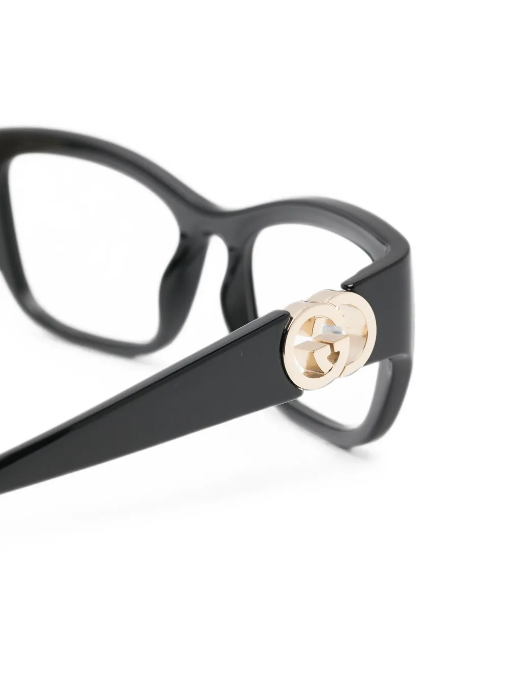 Gucci Eyewear Bril met cat-eye montuur en logo Zwart