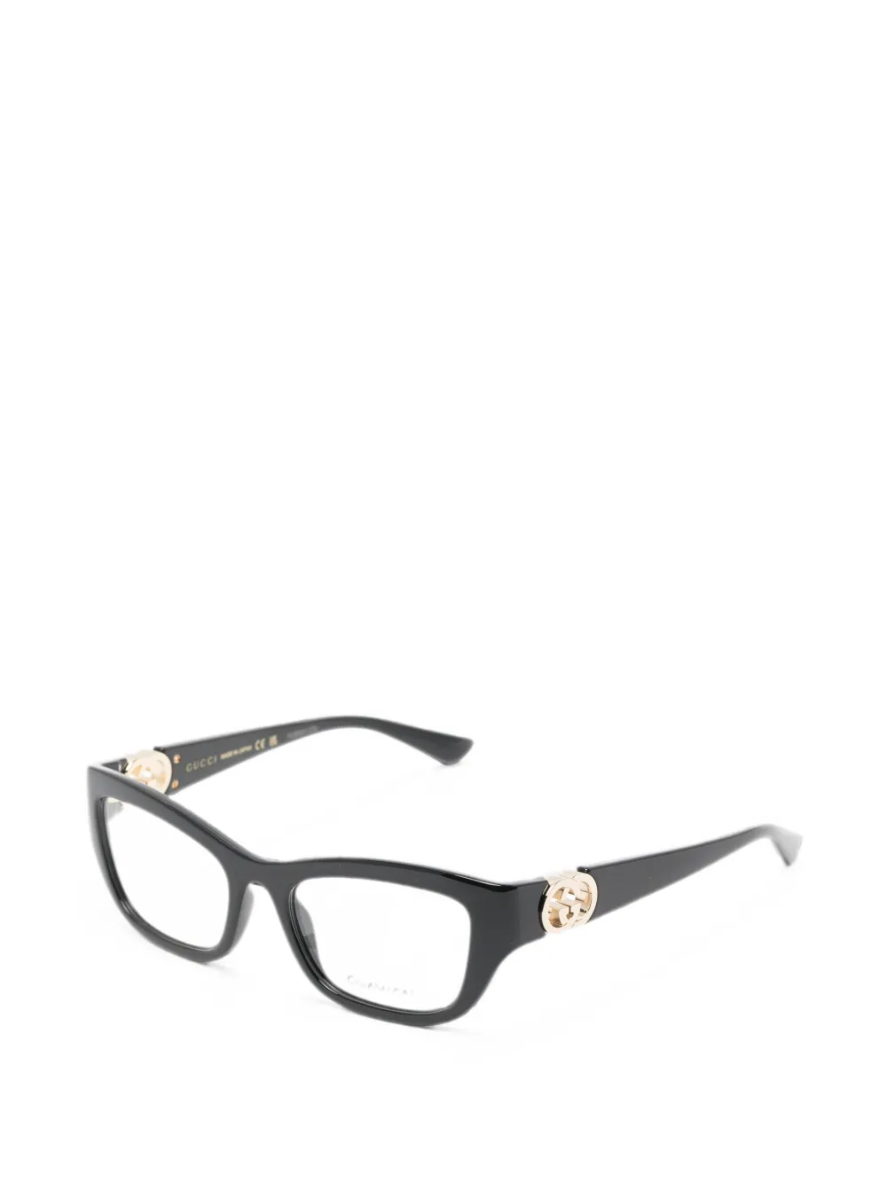 Gucci Eyewear Bril met cat-eye montuur en logo Zwart