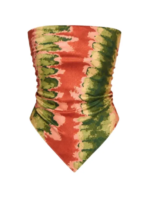 DIARRABLU abstract-print strapless top