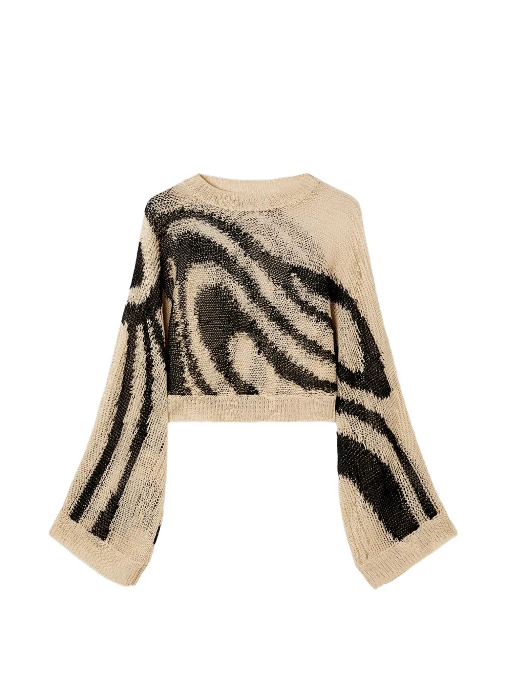 PUCCI marmo-print open-knit sweater - Nude