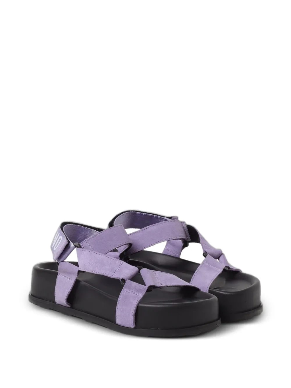 Moschino touch-strap sandals Paars