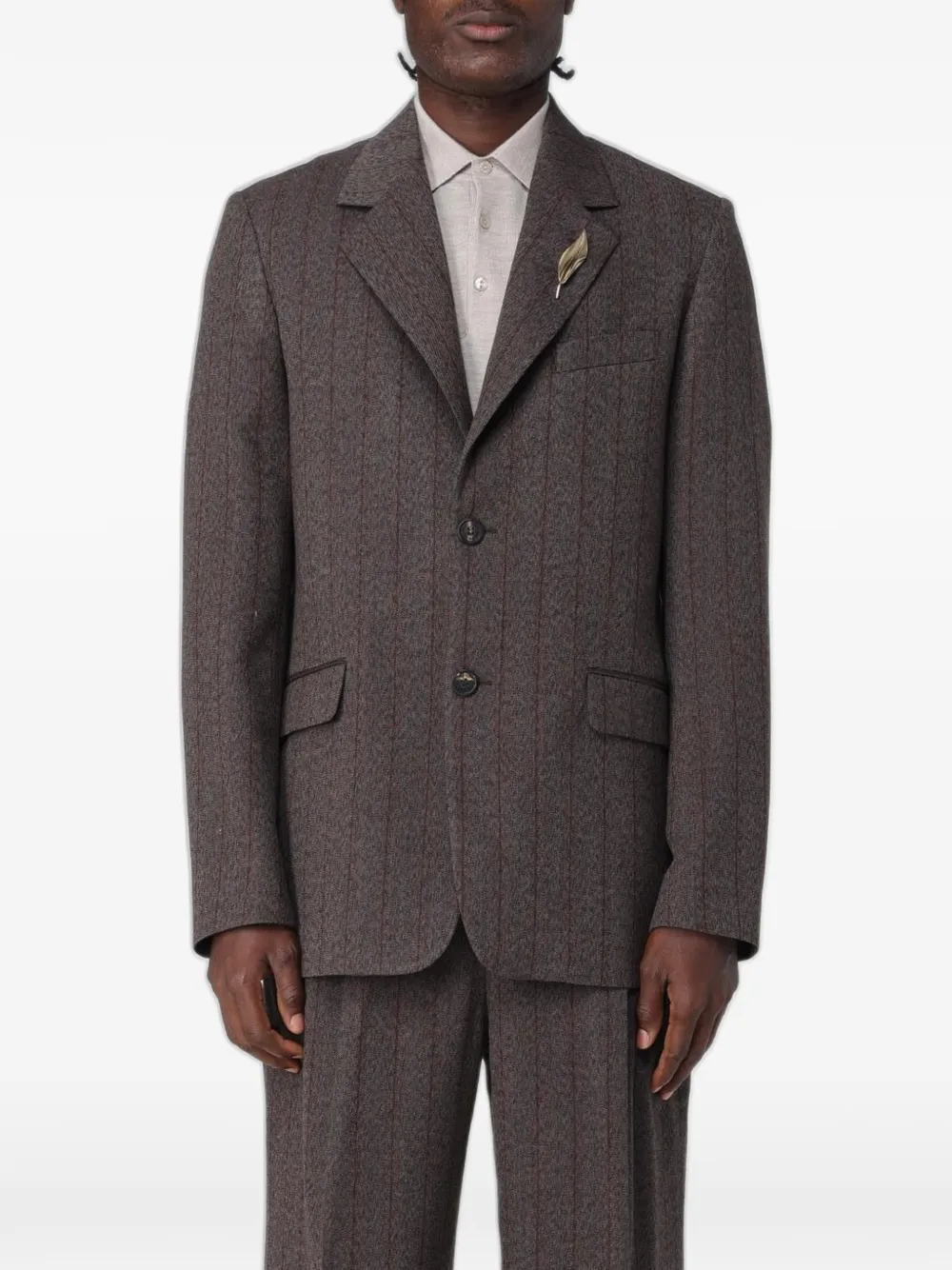 Golden Goose pinstripe virgin-wool blazer - Brown
