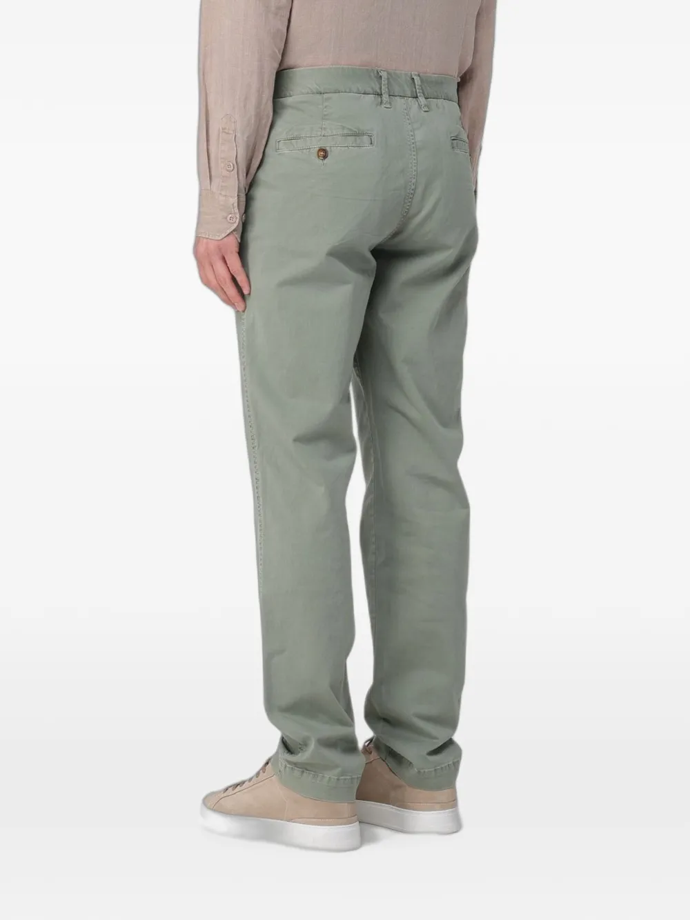 Blauer Katoenen straight chino Groen