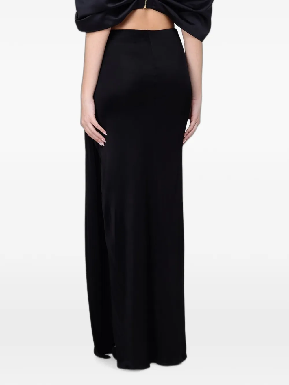 Elisabetta Franchi Gedrapeerde maxi-rok Zwart