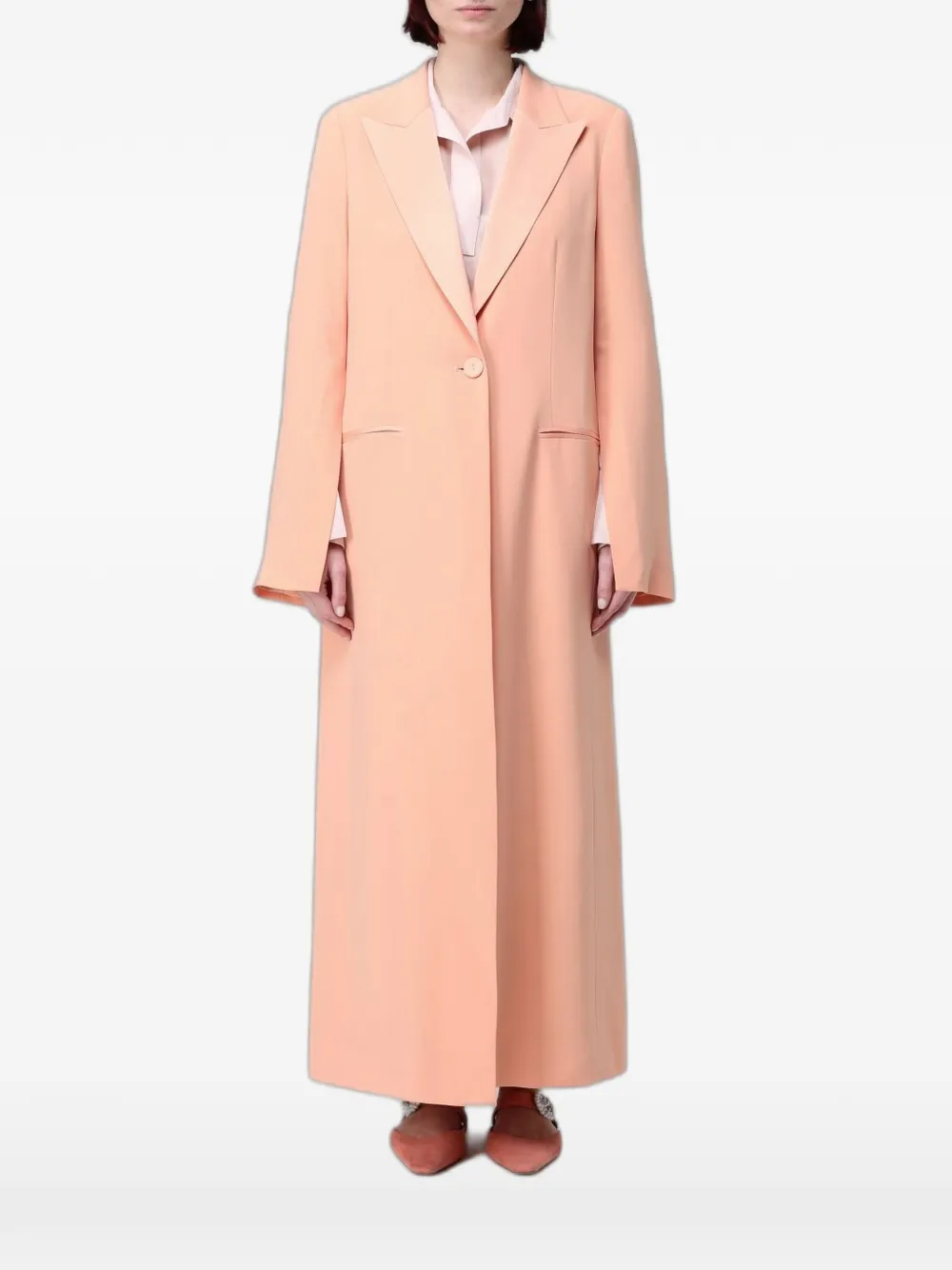 TWINSET single-breasted slit-sleeve coat - Pink