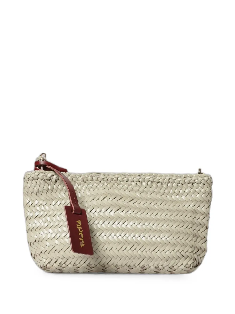 VIPERA Goya woven leather shoulder bag - Neutrals