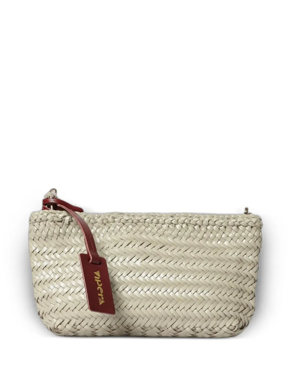VIPERA Goya woven leather shoulder bag - Nude