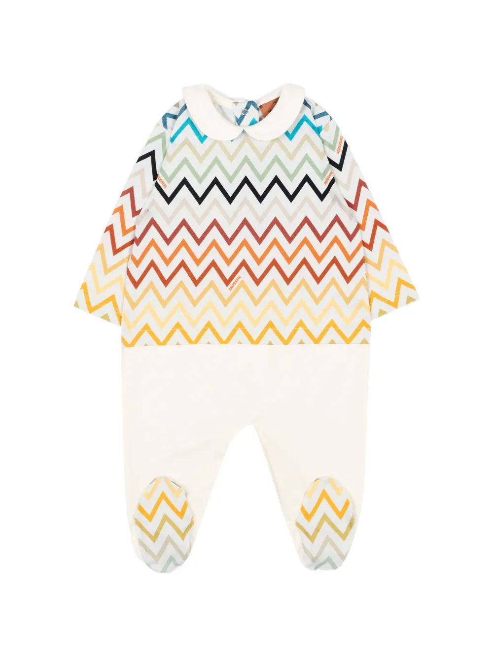 Missoni Kids Driedelige babyset met zigzag-print Beige
