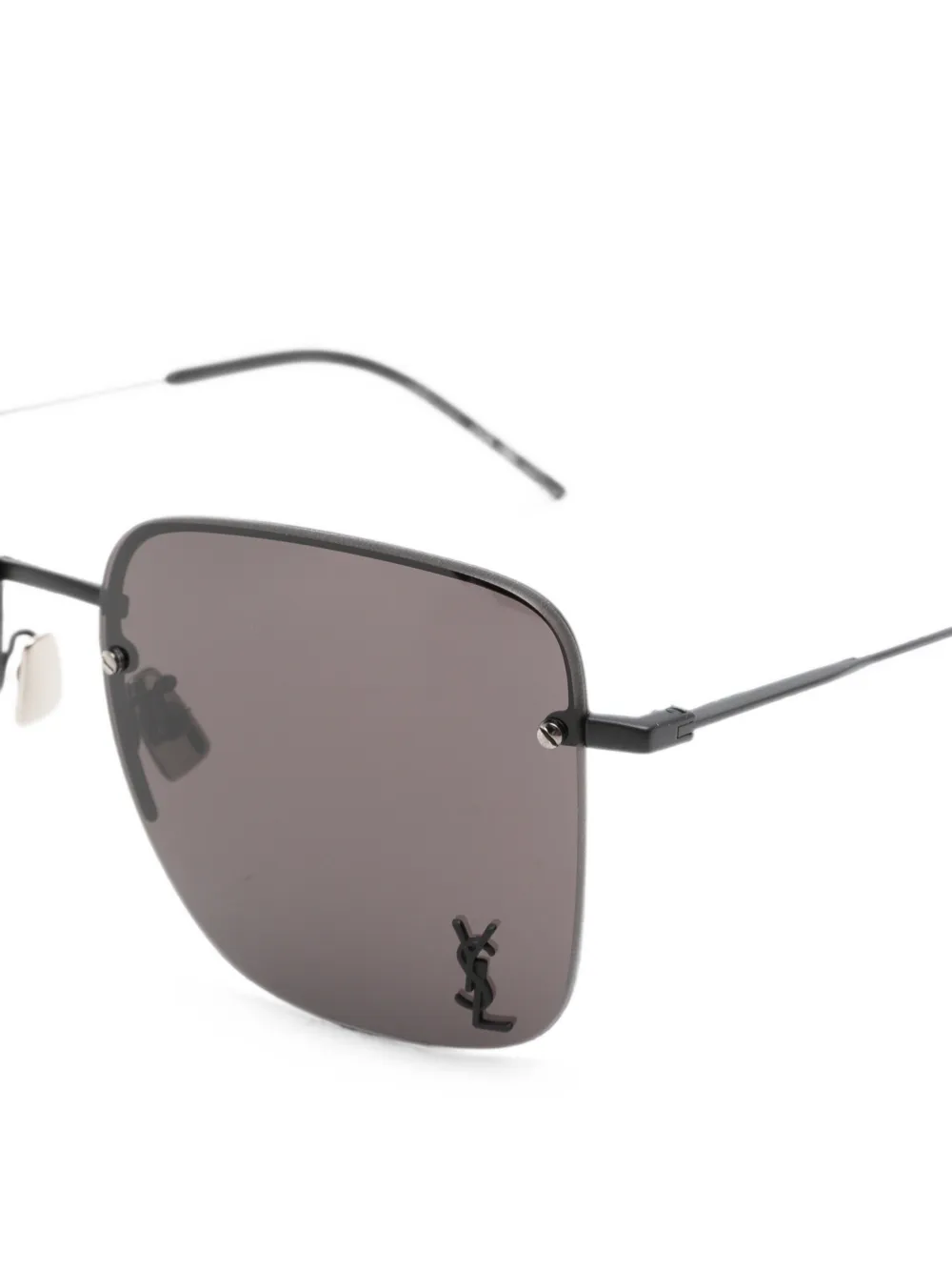 Saint Laurent Eyewear Zonnebril met YSL-detail Zwart