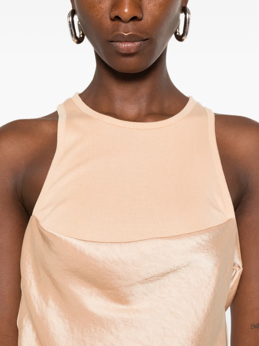 Nanushka Top met vlakken Beige