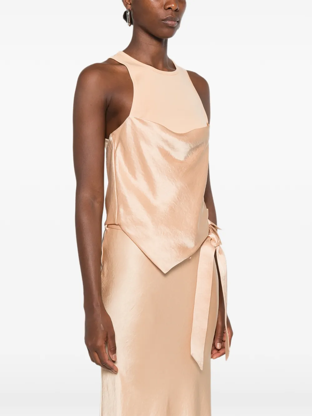 Nanushka Top met vlakken Beige