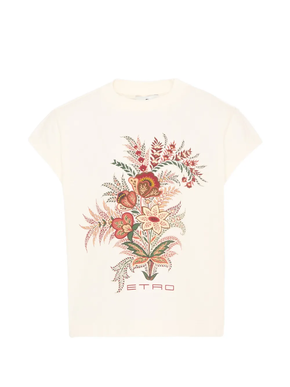 ETRO KIDS floral-print T-shirt - Toni neutri