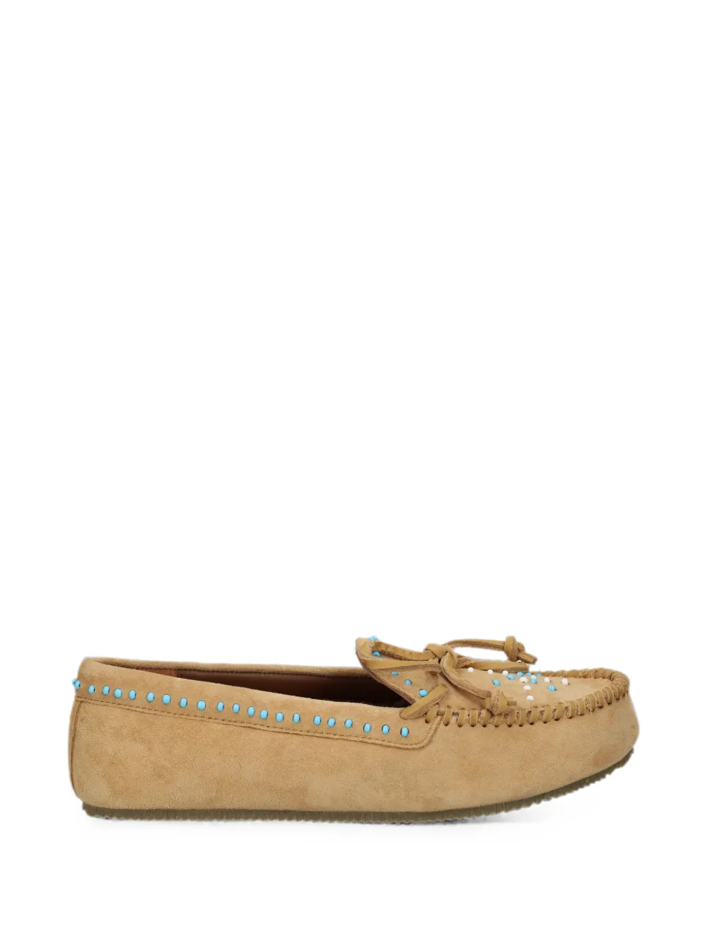 DE SIENA SHOES bead-embellished leather loafers - Toni neutri