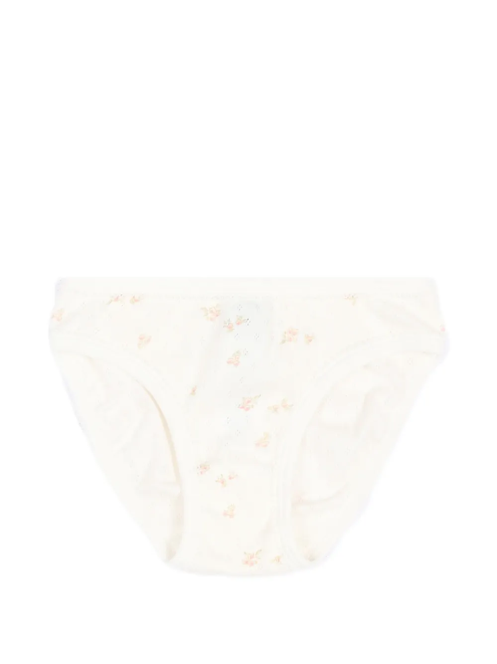 Petit Bateau Drie slips met bloemen-print en strik-detail Roze