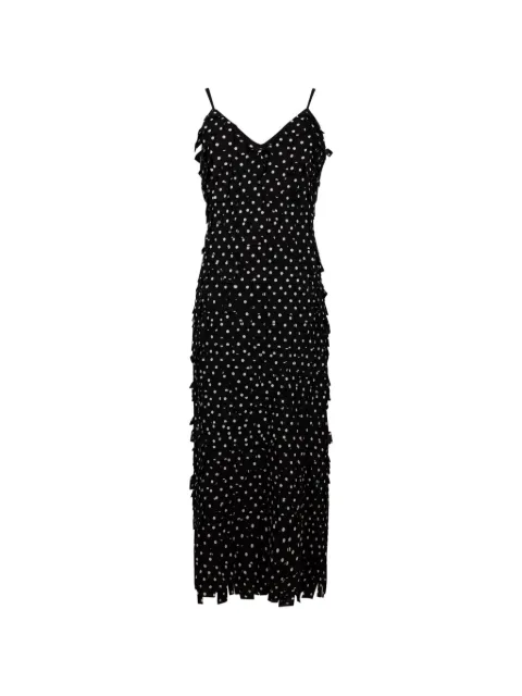 Giovanni Paris Ophelie polka-dot ruffled maxi dress