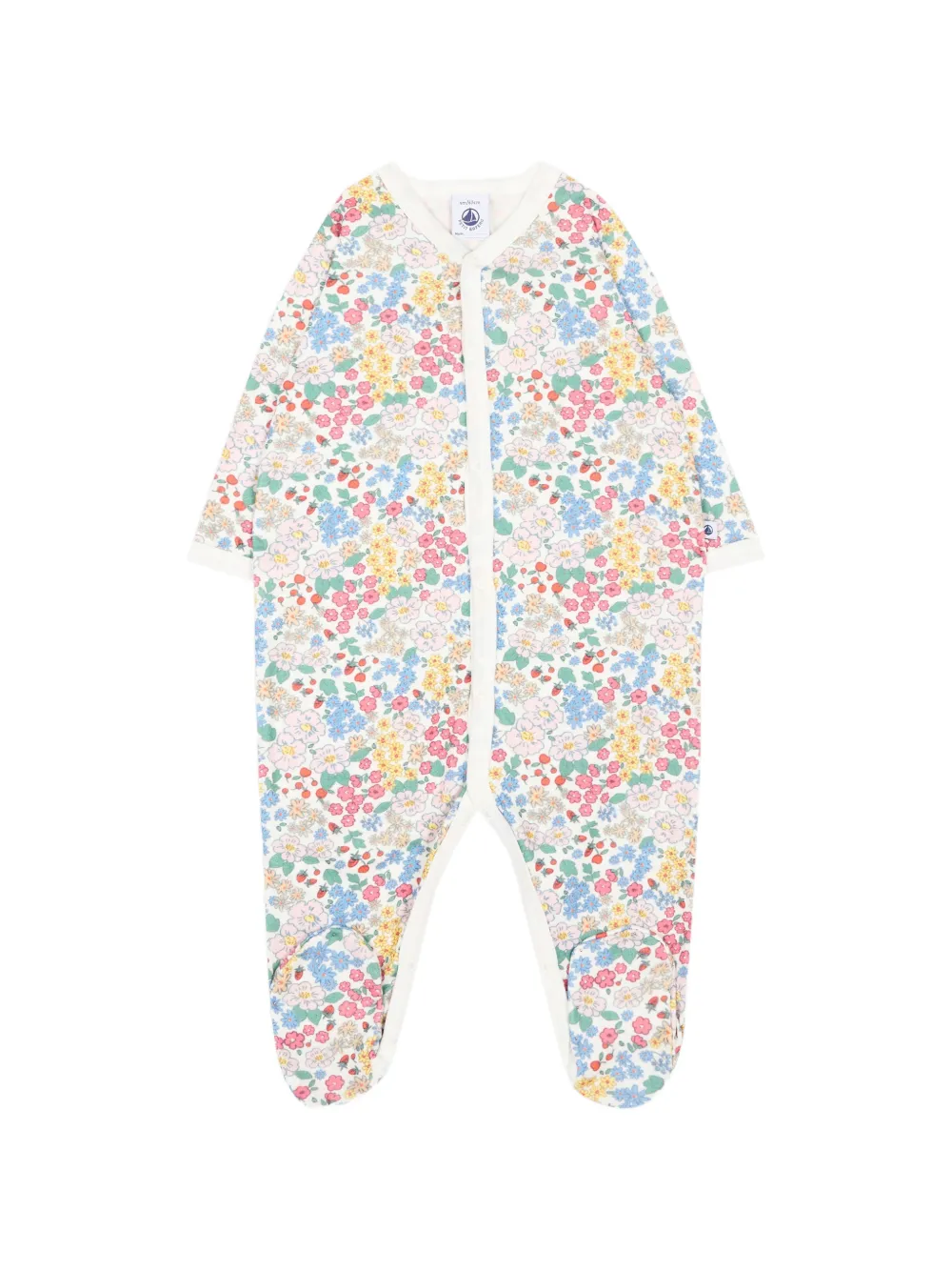 Petit Bateau floral-print jumpsuit - Bianco