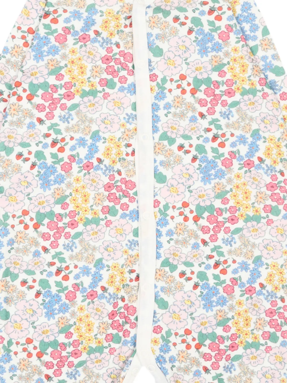 Petit Bateau Jumpsuit met bloemenprint Wit