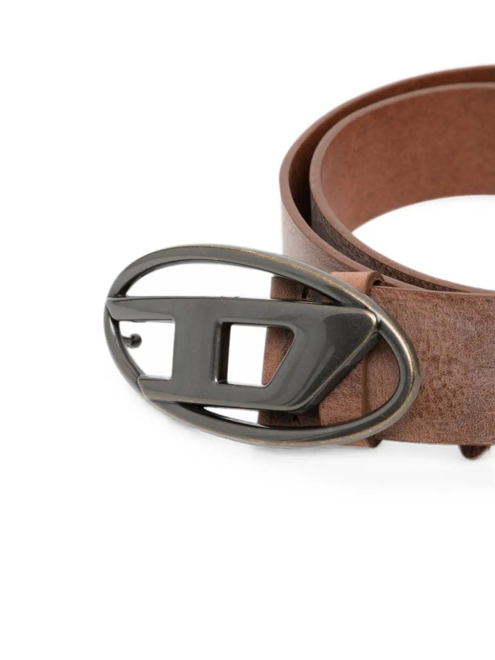 Diesel Oval D riem Bruin