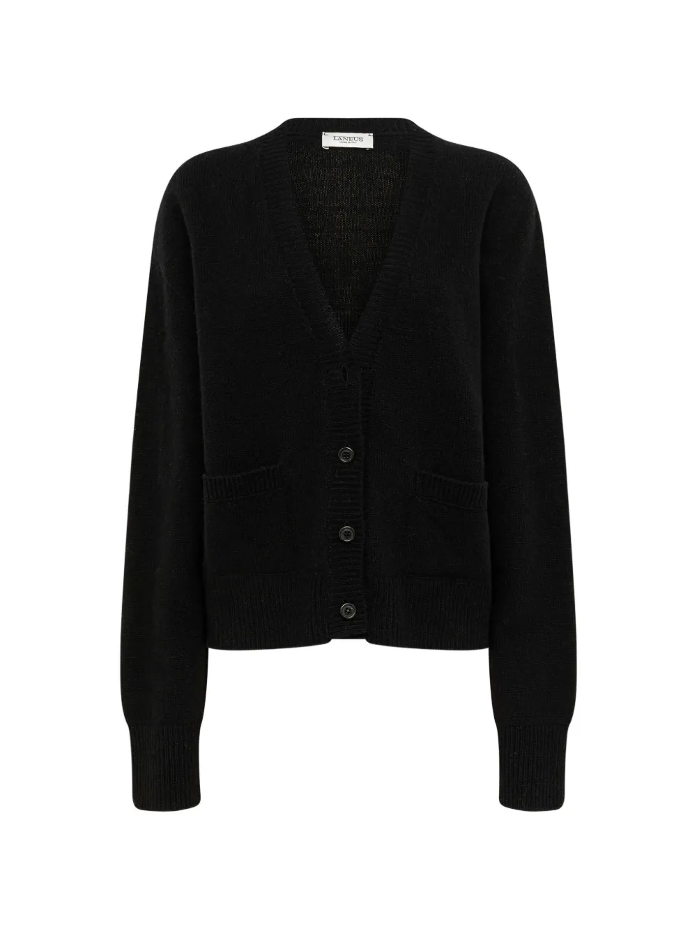 Laneus button-up patch-pocket cardigan - Black