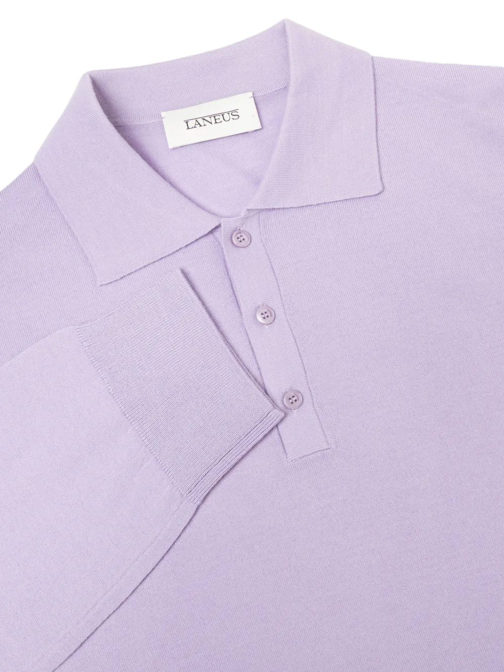 Laneus Poloshirt met lange mouwen Paars