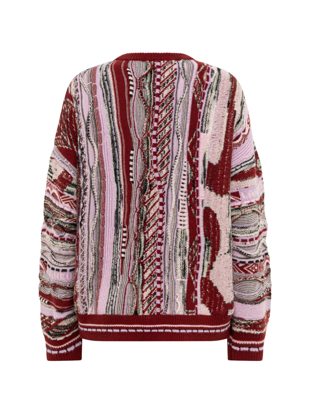 Laneus Boxy trui met jacquard Rood