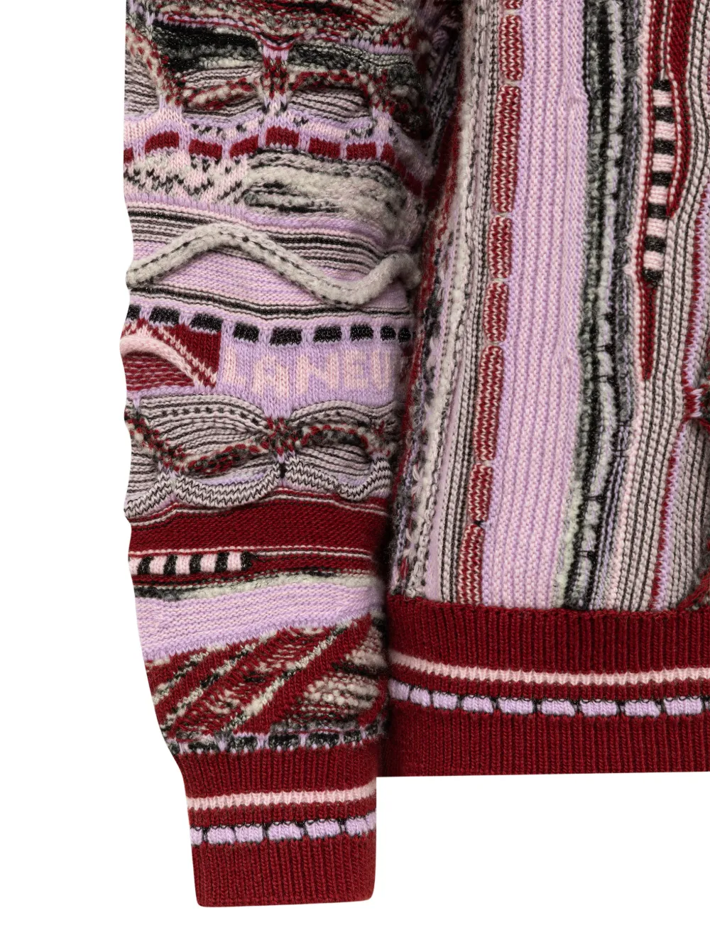 Laneus Boxy trui met jacquard Rood