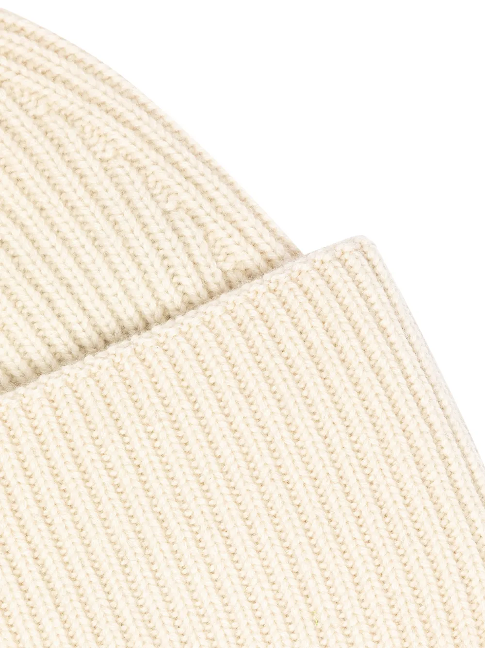 Laneus Ribgebreide muts Beige