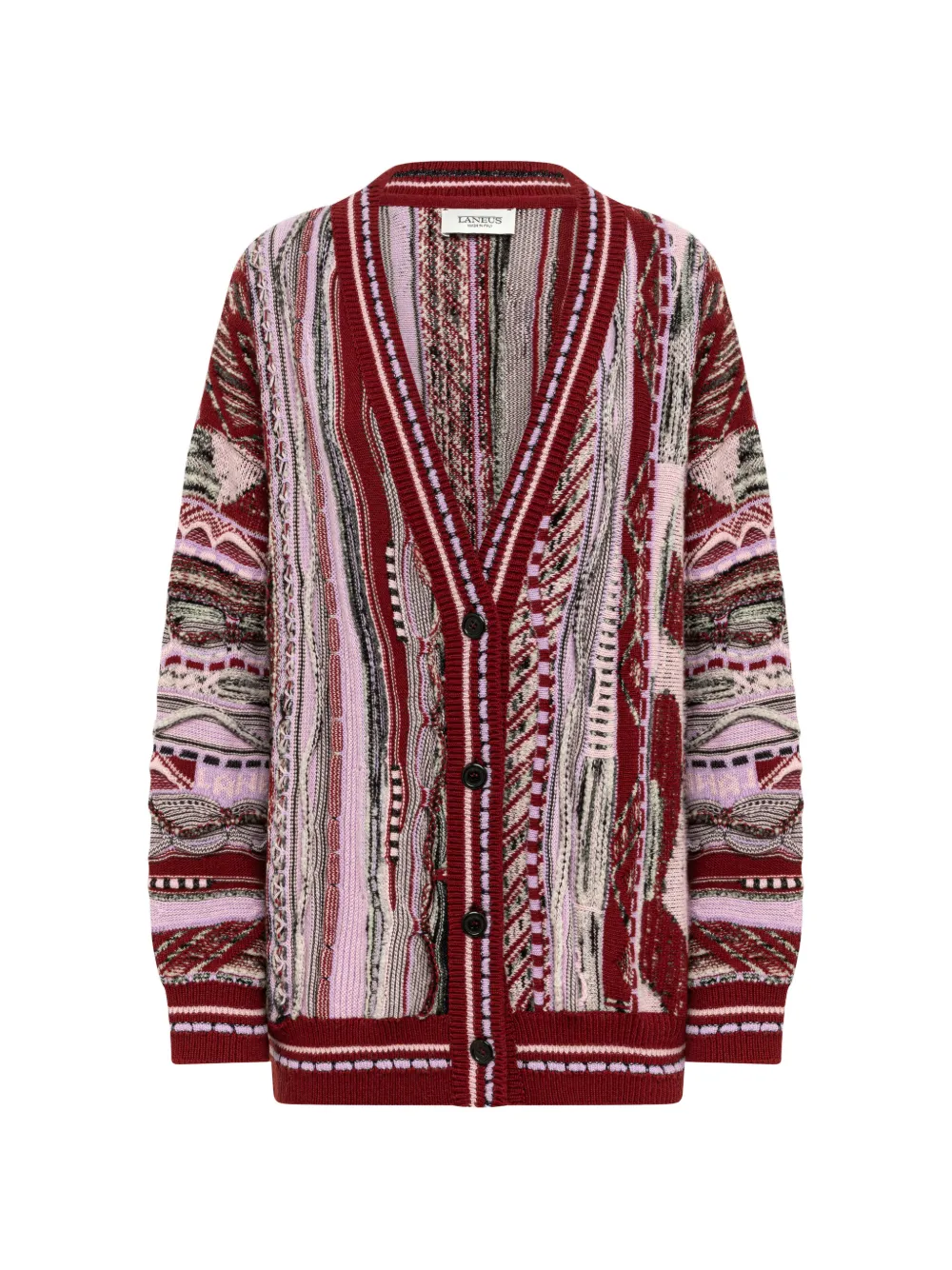Laneus Cardigan oversize - Rosso