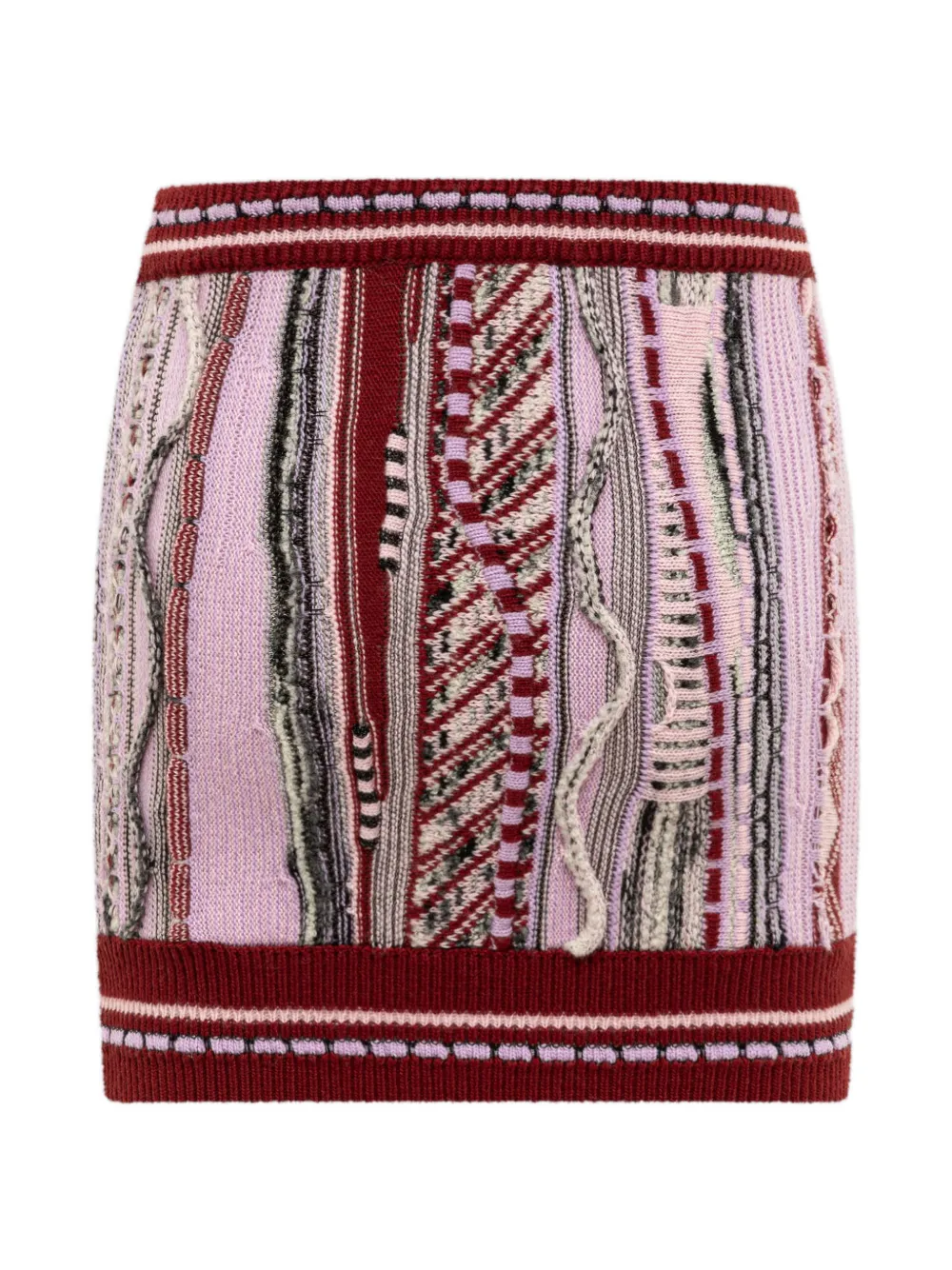Laneus Slim-fit mini-rok met jacquard Roze