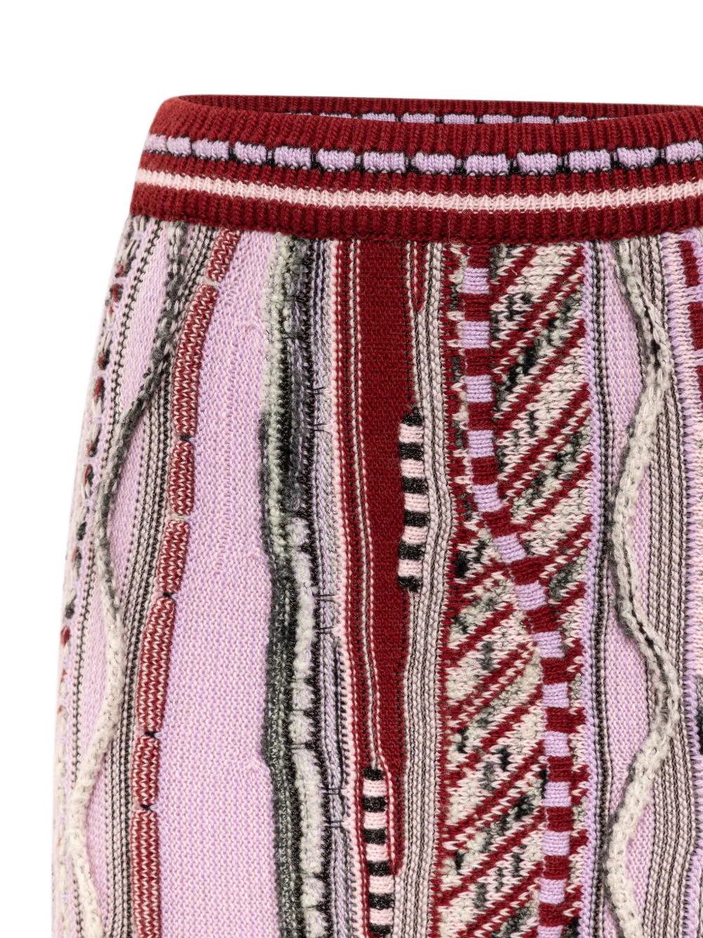 Laneus Slim-fit mini-rok met jacquard Roze