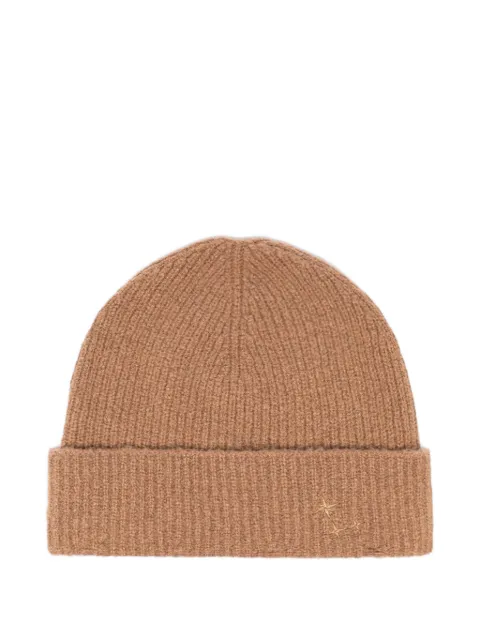 Laneus ribbed-knit embroidered-logo beanie hat