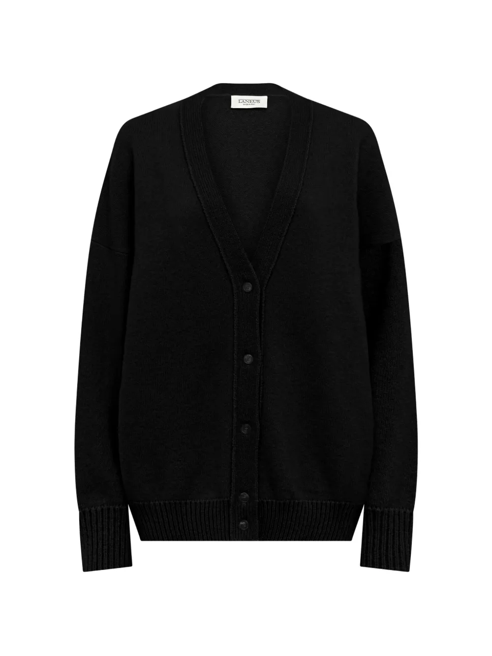 Laneus V-neck knitted cardigan - Black