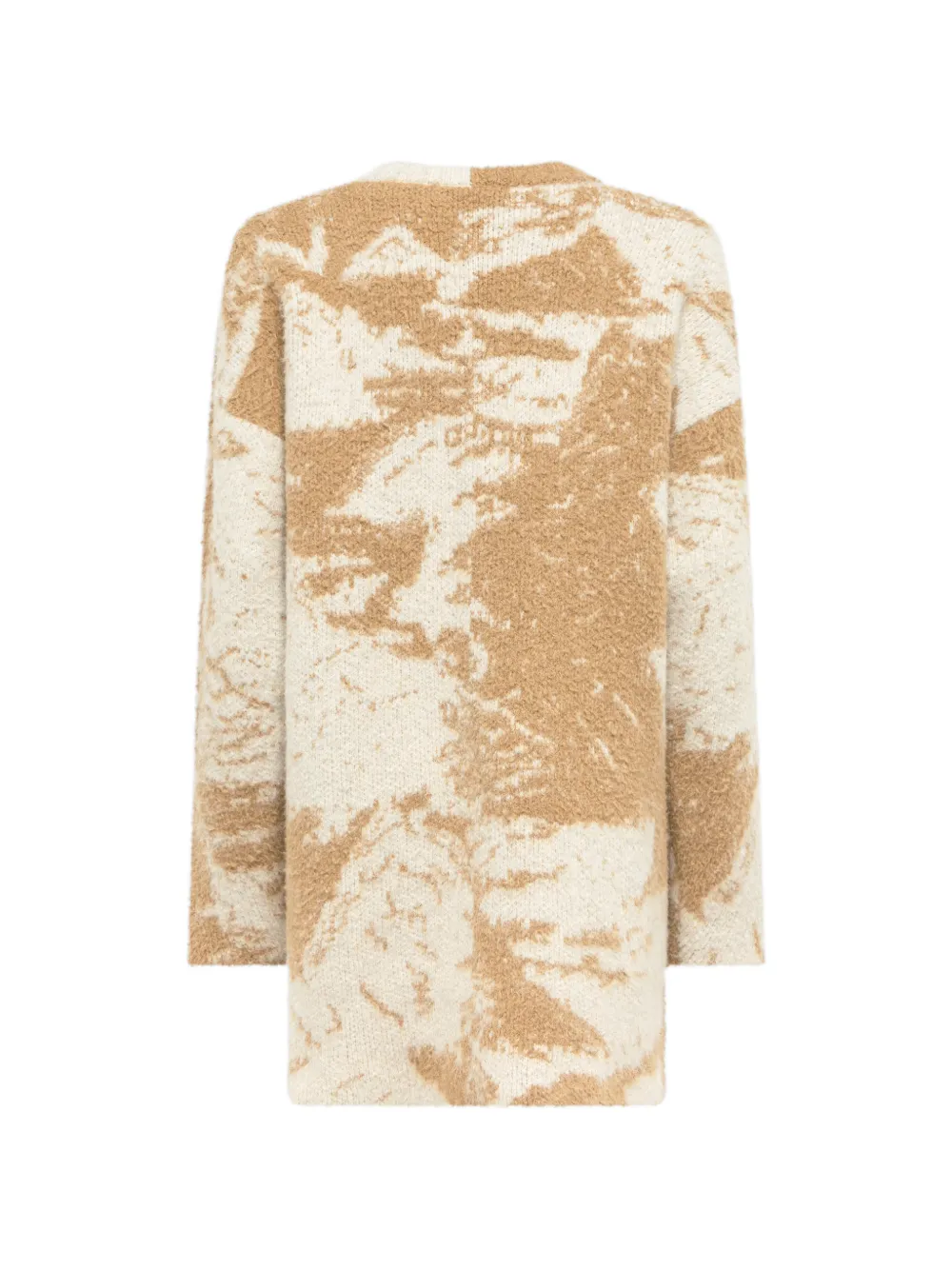 Laneus Boxy vest met jacquard Beige