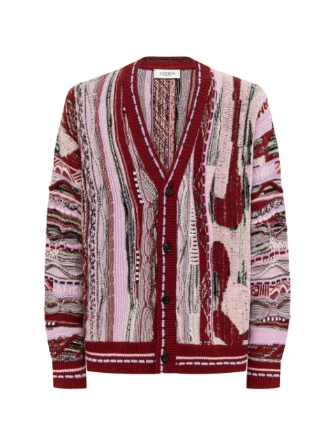 Laneus jacquard-knit cardigan