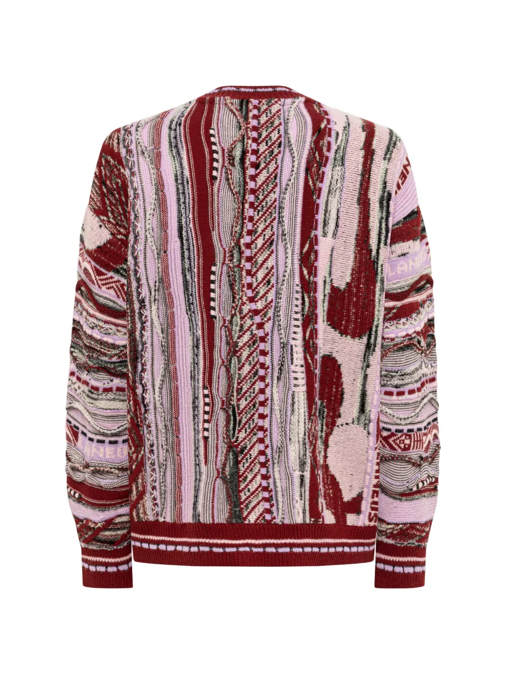 Laneus Gebreid vest met jacquard Rood