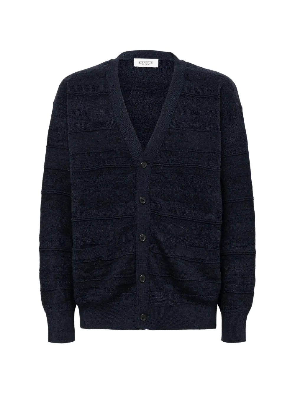 Laneus jacquard-knit cardigan - Blue