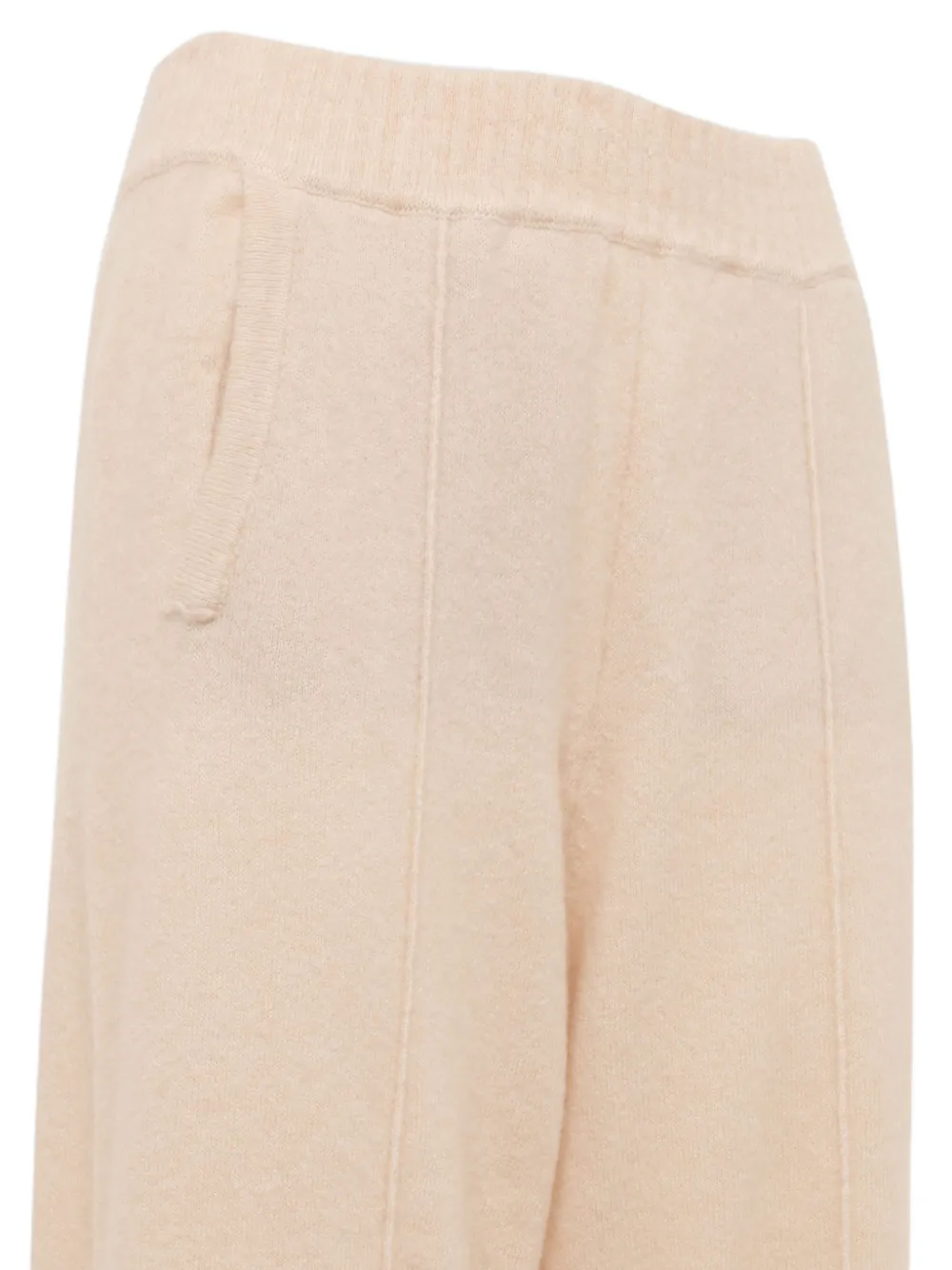 Laneus Gesmockte broek met toelopende pijpen Beige