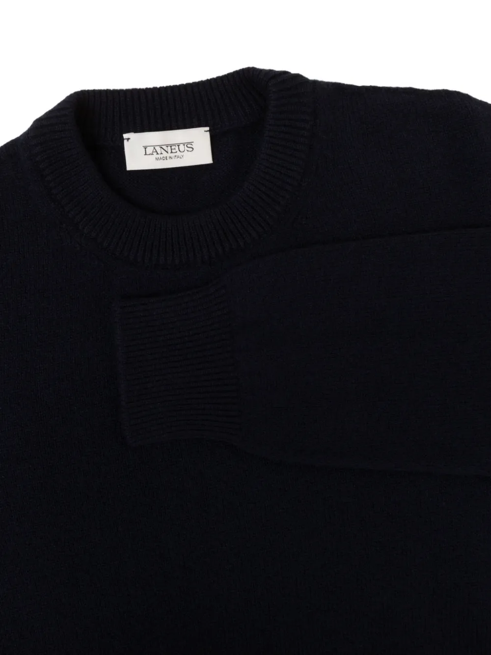 Laneus crew-neck knitted sweater Blauw