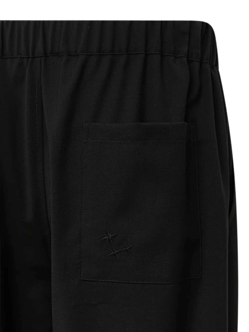 Laneus Wollen broek met toelopende pijpen Zwart