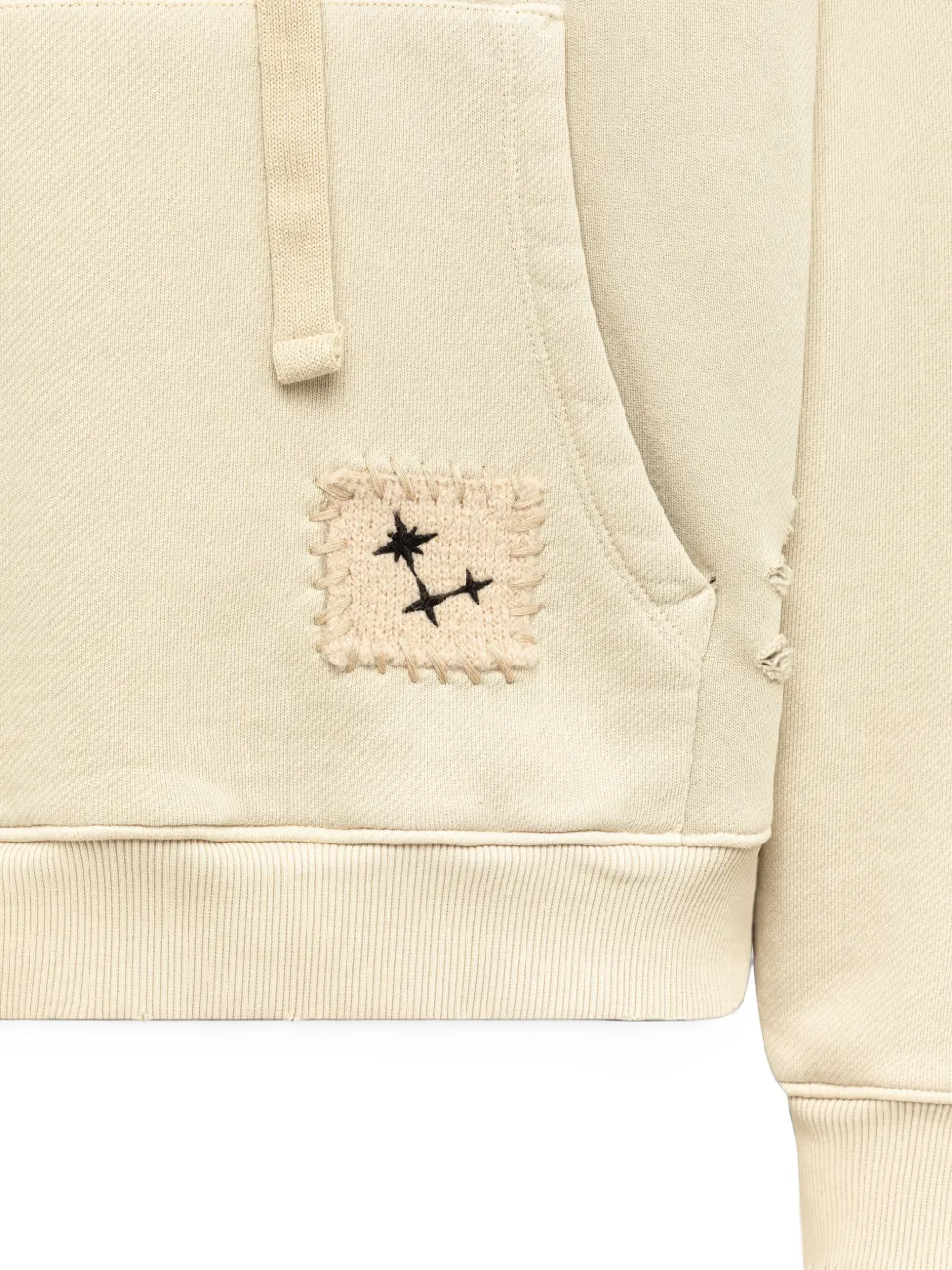 Laneus Gerafelde boxy hoodie Beige
