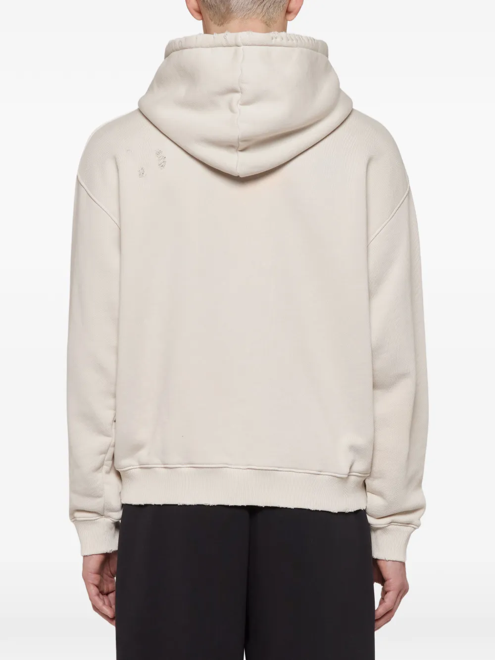 Laneus Gerafelde boxy hoodie Beige
