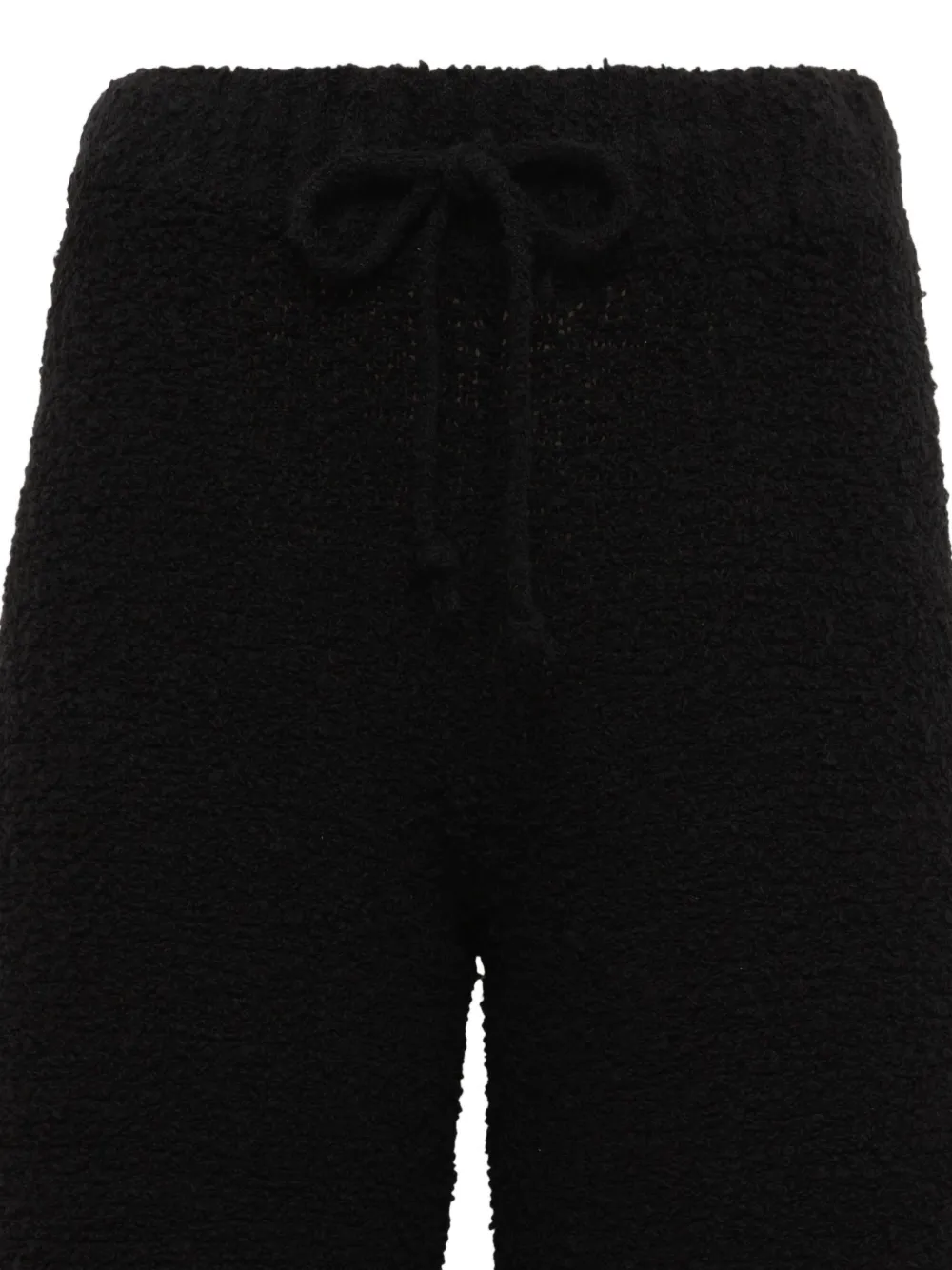 Laneus Broek met trekkoord en zachte textuur Zwart