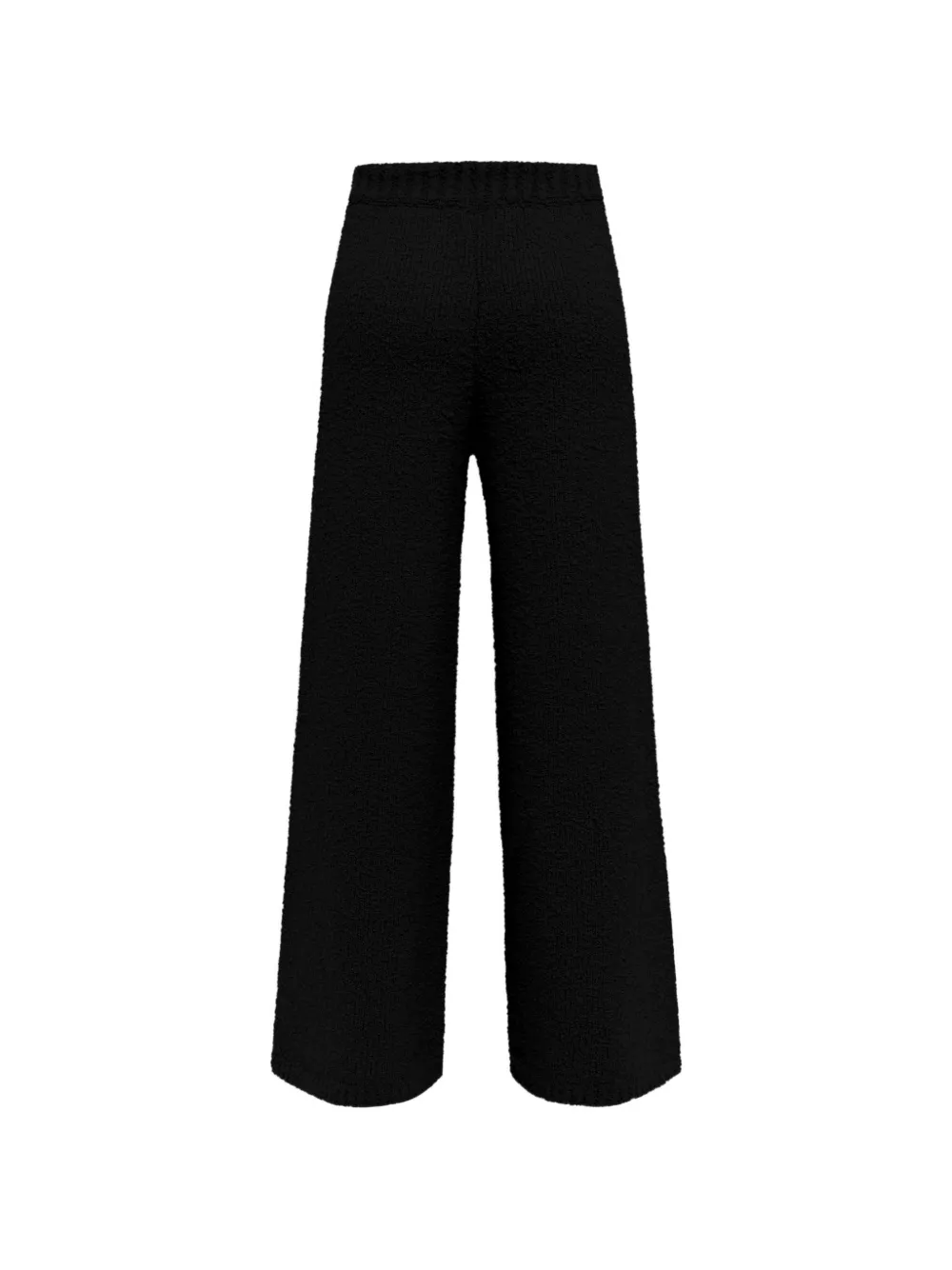 Laneus Broek met trekkoord en zachte textuur Zwart