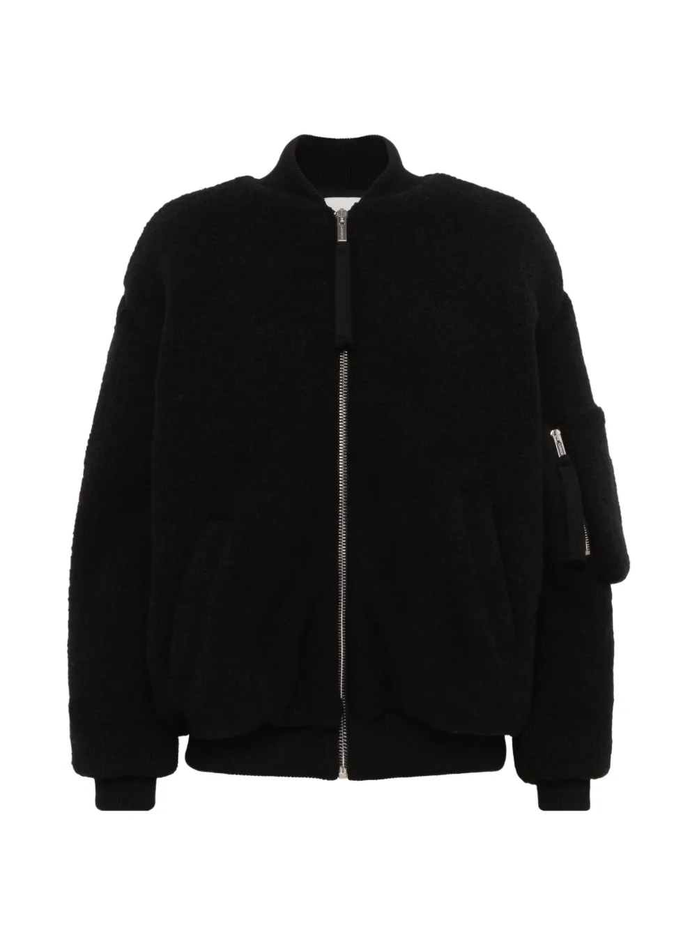 Laneus Bomber in maglia bouclé - Nero