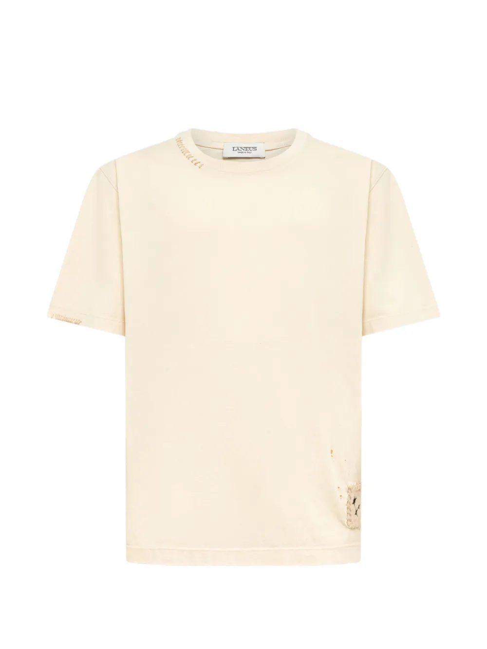 Laneus distressed boxy-fit T-shirt