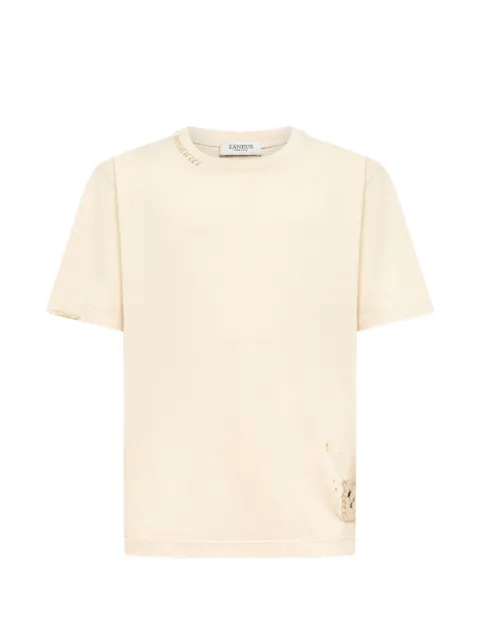 Laneus distressed boxy-fit T-shirt