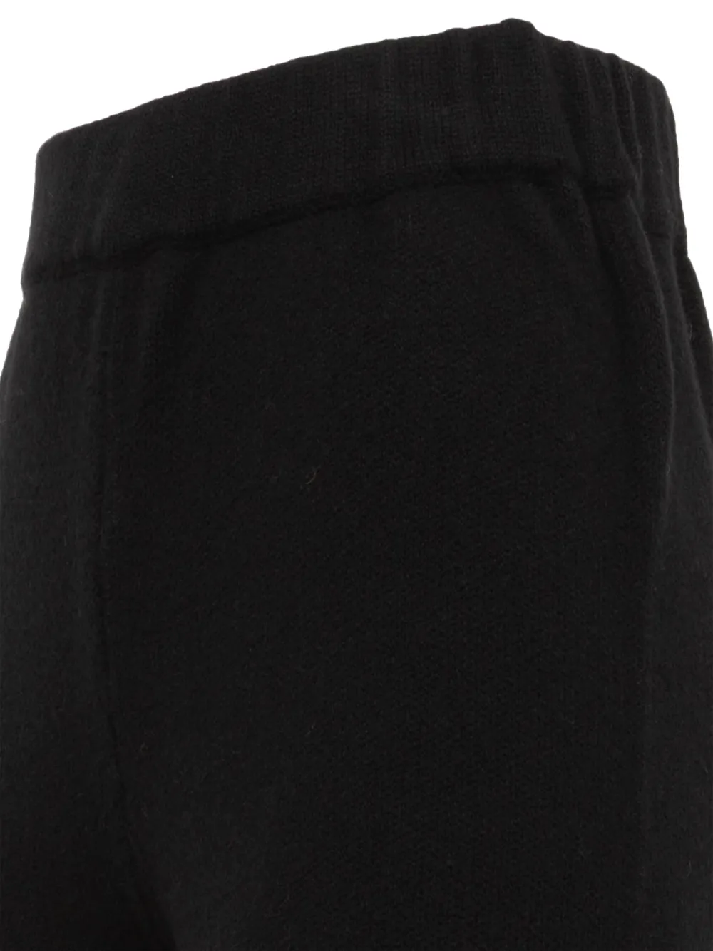 Laneus Gebreide broek met wijde pijpen Zwart