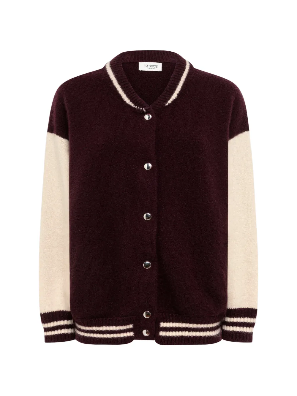 Laneus striped-trim bomber jacket