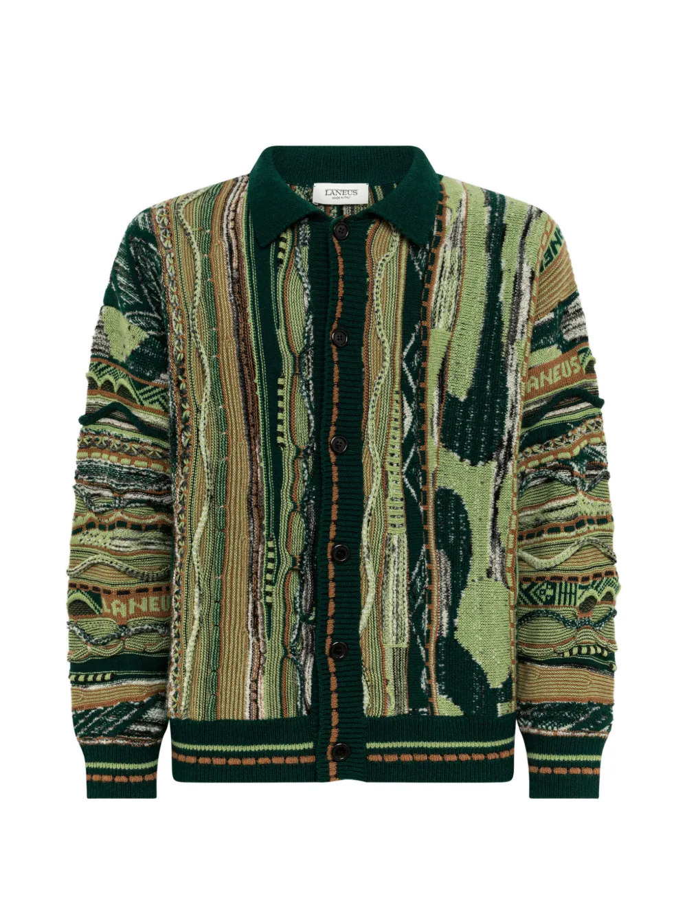 Laneus jacquard-knit cardigan